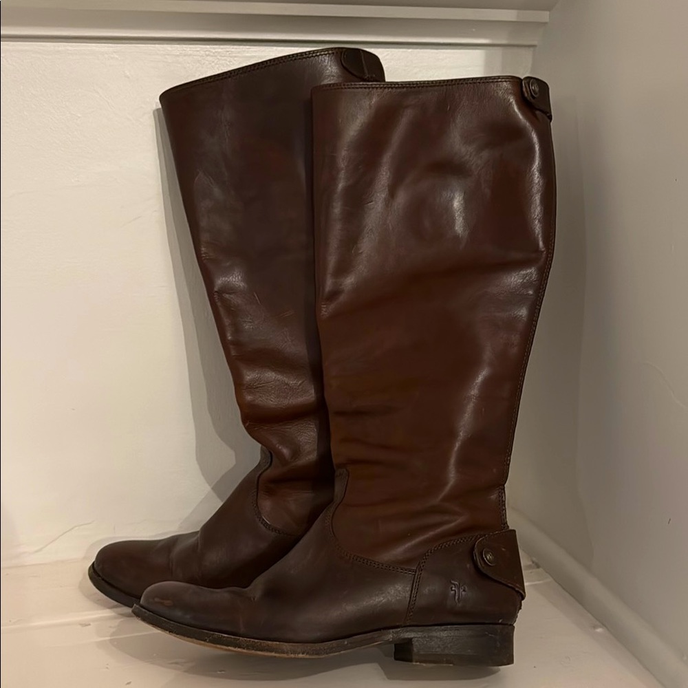 Frye Dark Brown Leather Boots
